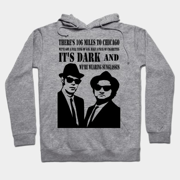 It's dark out, and we're wearing sunglasses! Hoodie by HellraiserDesigns